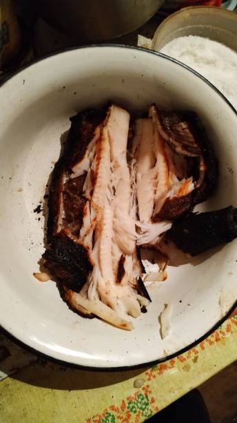 istock smoked sea bass on a plate 1387845011