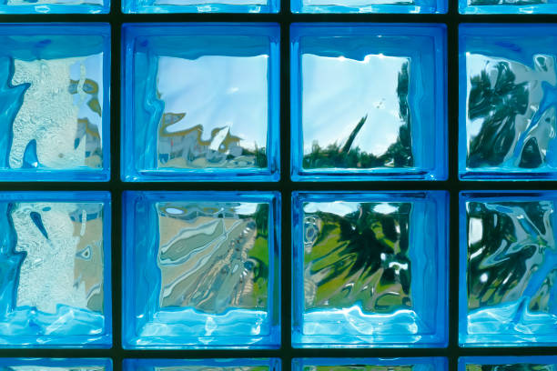 The translucent background is created by glass blocks