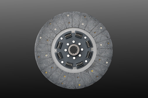 Car clutch isolated on white background closeup