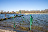The Serpentine Lido at Hyde Park in City of Westminster, London