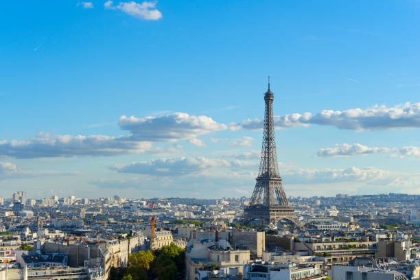 istock eiffel tour and Paris cityscape 1387861056
