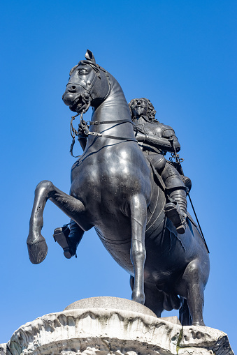 Equestrian statue of General George Washington, in the south side of Union Square. New York City