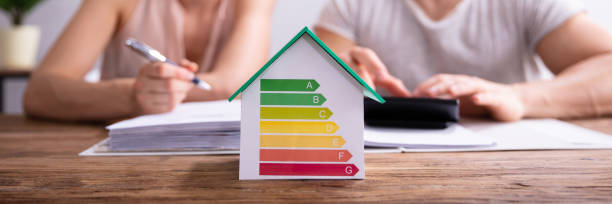 istock House Showing Energy Efficiency Rate 1387866234