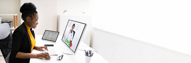 istock Woman Having Video Conference Web Call 1387867067