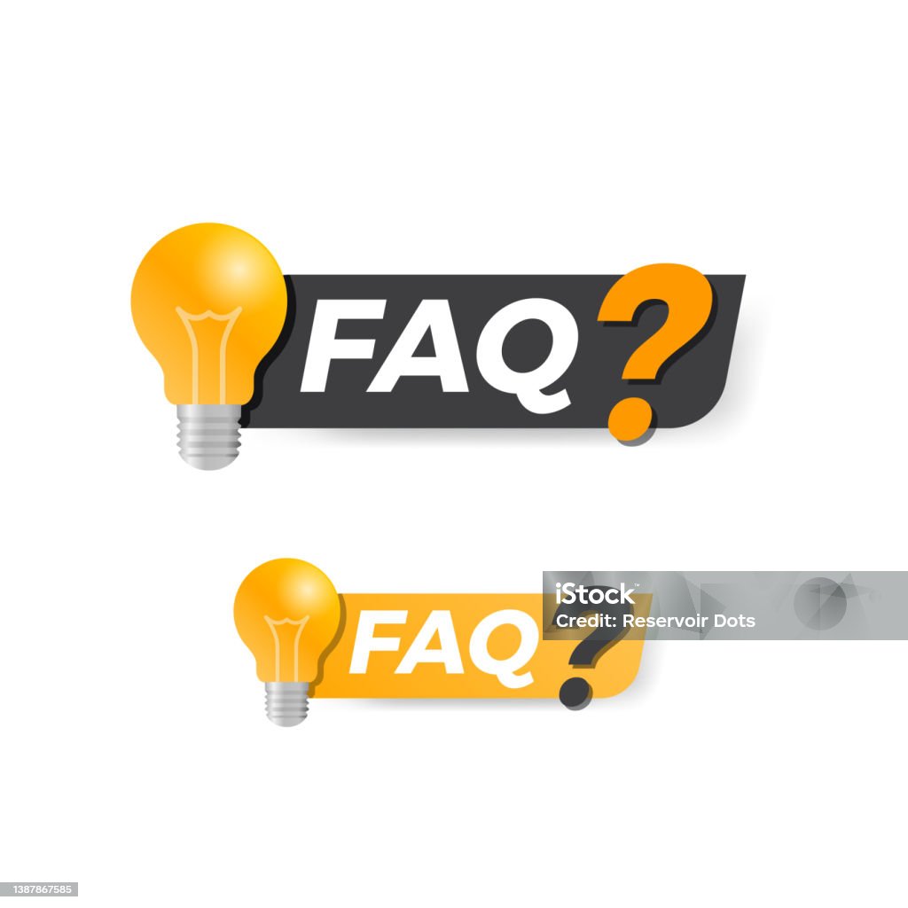 Faq Labeling Frequently Asked Questions Faq Vector Label Set Stock Illustration ...