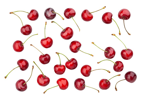 cherry path isolated on white