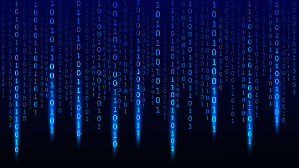 Digital background. Big data. Hacker concept. Abstract matrix. Computer generated many numbers. Vector Illustration Digital background. Big data. Hacker concept. Abstract matrix. Computer generated many numbers. Vector zero errors stock illustrations