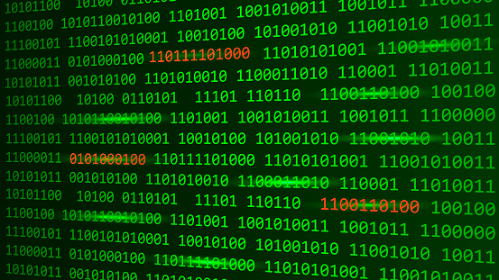 Digital background. Big data. Hacker concept. Abstract matrix. Computer generated many numbers. Vector