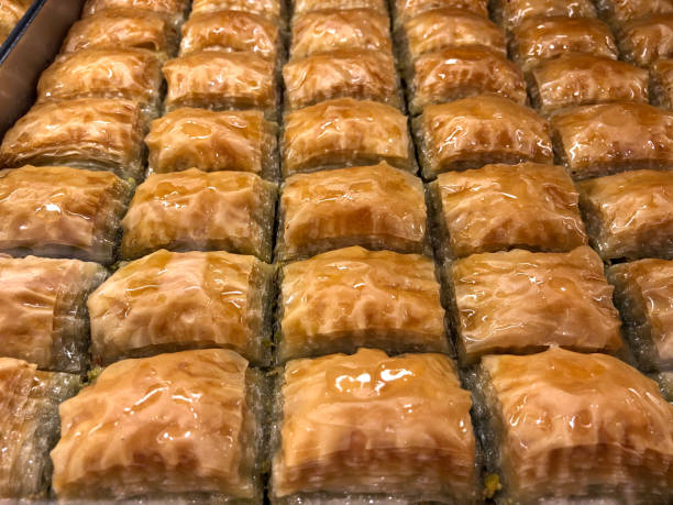 istock Baklava , Traditional Turkish delights and desserts 1387875420