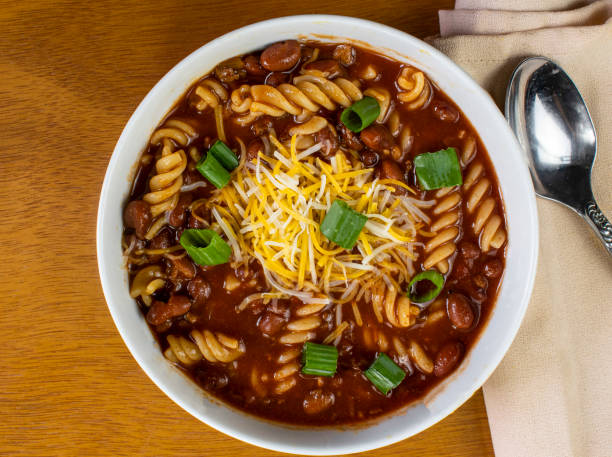 istock chili rotini  top with  chedder jack cheese and green onions 1387876726