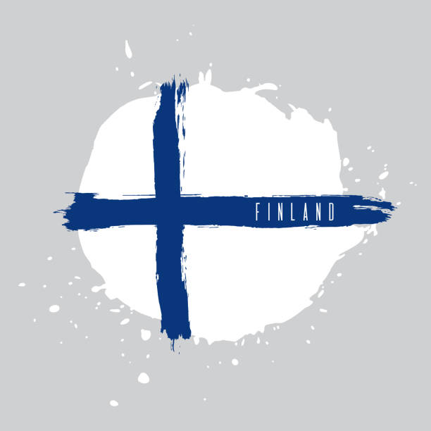 istock Finland vector watercolor national country flag icon 1387886380