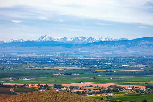 Aerial photo Salida Mountain Colorado USA