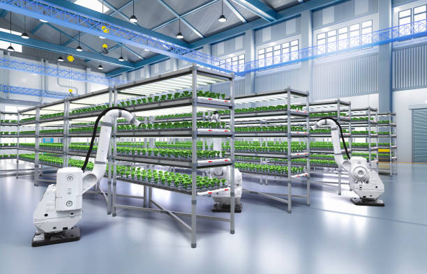 istock robotic arm spray fertilizer on  plants in  greenhouse 1387901141