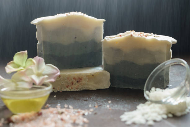 istock Hand Crafted Soap on a wooden Table 1387903924