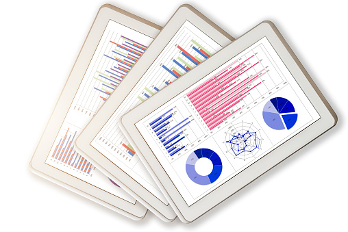 graphs and charts  Financial data analyzing