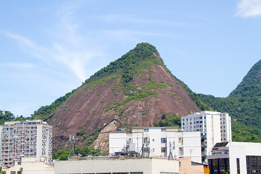 Mirador de Doña Marta, visto desde el barrio de Laranjeiras en Río de Janeiro. photo