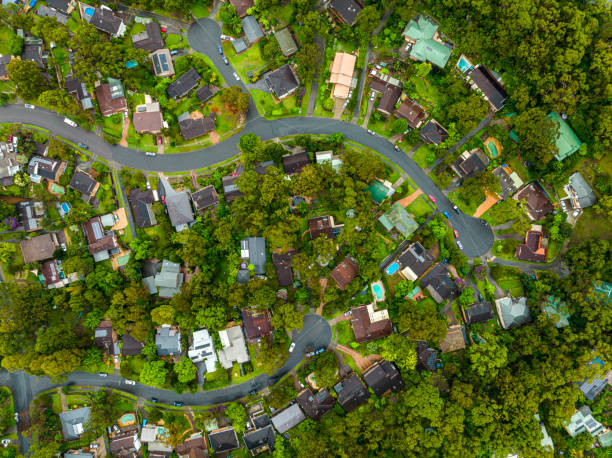 istock Sydney Suburb overhead perspective roof tops 1387922358