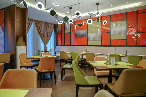 istock Restaurant interior, part of hotel 1387924892