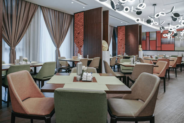 istock Restaurant interior, part of hotel 1387925519
