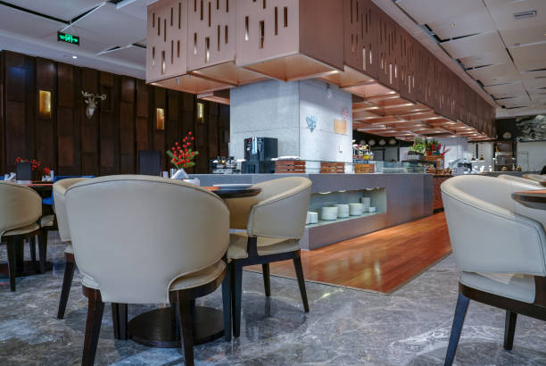 istock Restaurant interior, part of hotel 1387927179