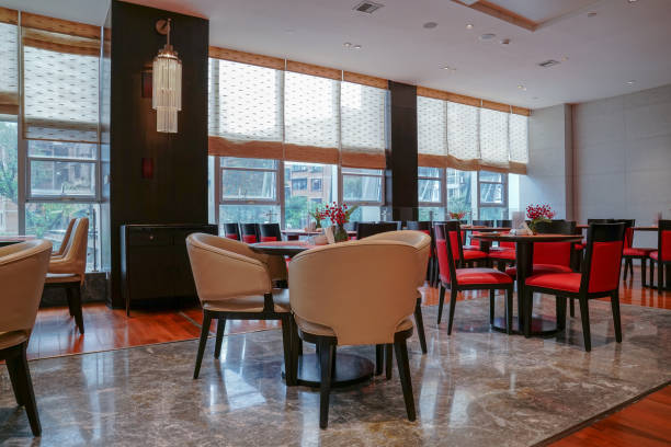 istock Restaurant interior, part of hotel 1387927850