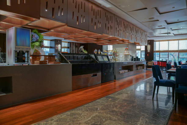 istock Restaurant interior, part of hotel 1387927878