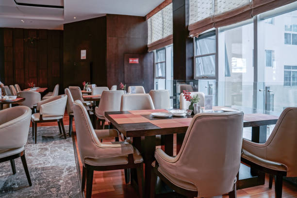 istock Restaurant interior, part of hotel 1387927901
