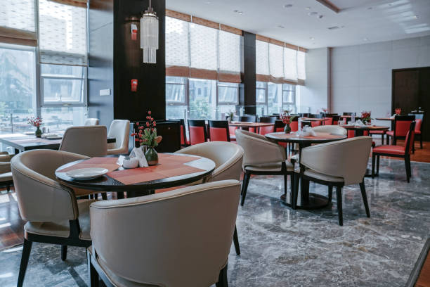 istock Restaurant interior, part of hotel 1387928560