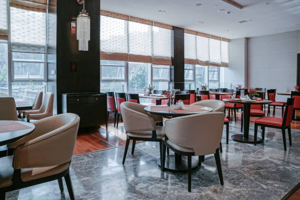istock Restaurant interior, part of hotel 1387928622