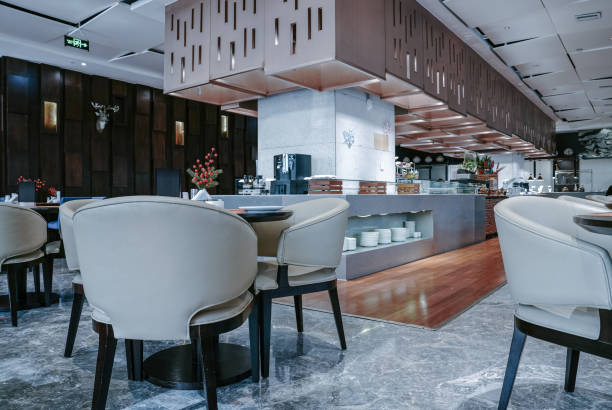 istock Restaurant interior, part of hotel 1387936234