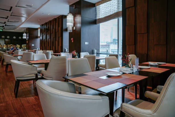 istock Restaurant interior, part of hotel 1387936348