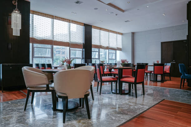 istock Restaurant interior, part of hotel 1387936394