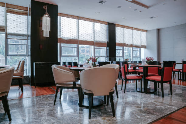 istock Restaurant interior, part of hotel 1387936457