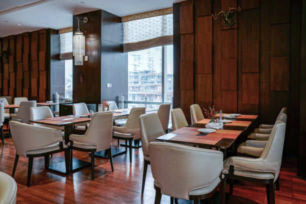 istock Restaurant interior, part of hotel 1387937020