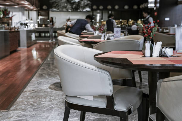 istock Restaurant interior, part of hotel 1387937301