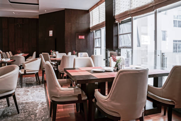 istock Restaurant interior, part of hotel 1387937306