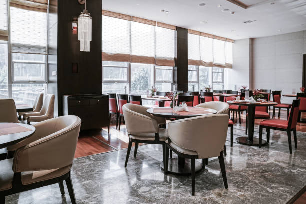 istock Restaurant interior, part of hotel 1387937412