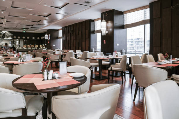 istock Restaurant interior, part of hotel 1387939161