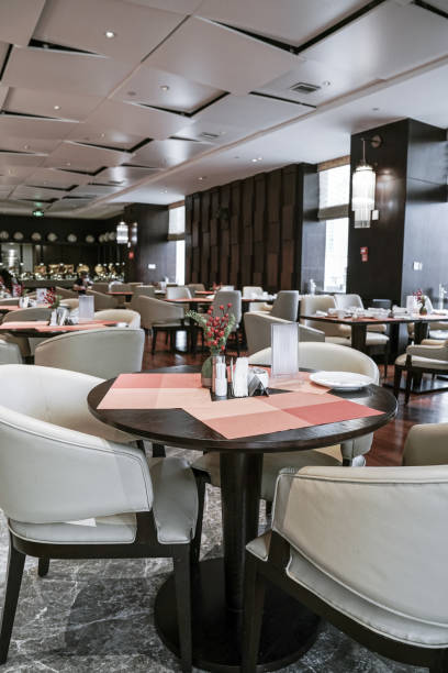 istock Restaurant interior, part of hotel 1387939200
