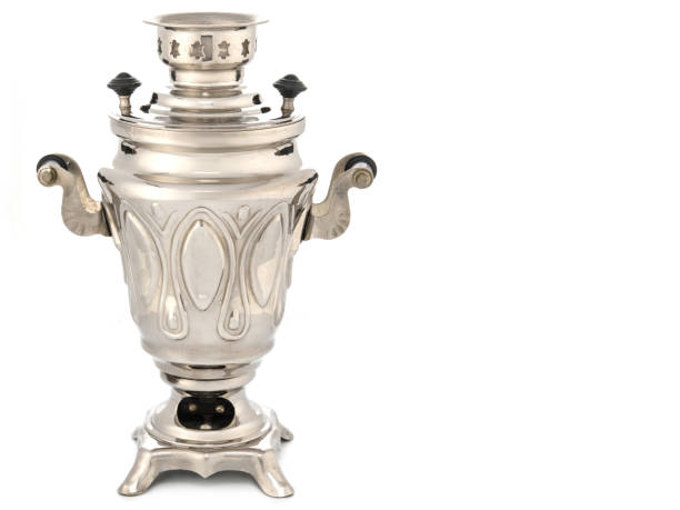 istock Traditional Russian Teapot samovar isolated on white background 1387939350