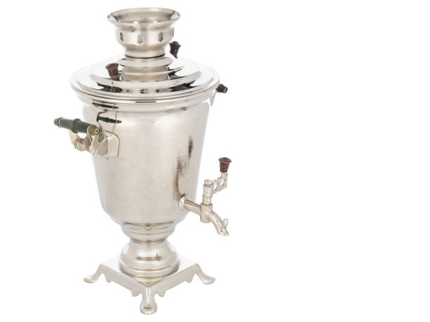 istock Traditional Russian Teapot samovar isolated on white background 1387939365