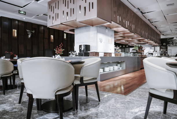 istock Restaurant interior, part of hotel 1387940515