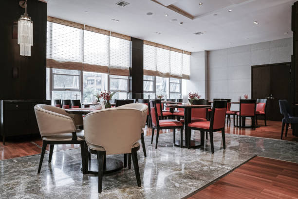 istock Restaurant interior, part of hotel 1387940597