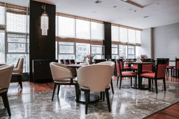 istock Restaurant interior, part of hotel 1387940687