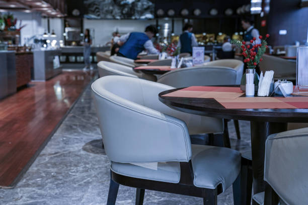 istock Restaurant interior, part of hotel 1387941445