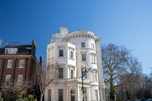 This building or house or villa was built in 1851 and designed by Thomas Cubitt. Previously known as the Independent North Mansion and Belgravia Villa, it has been owned since 1936 by Argentina and serves as the ambassador's official residence.