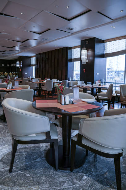 istock Restaurant interior, part of hotel 1387943715
