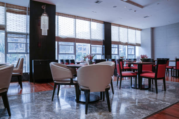 istock Restaurant interior, part of hotel 1387944014