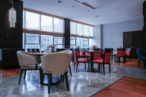 istock Restaurant interior, part of hotel 1387944110
