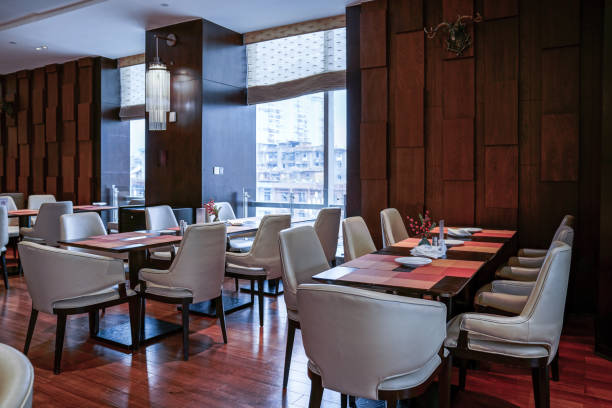 istock Restaurant interior, part of hotel 1387944159